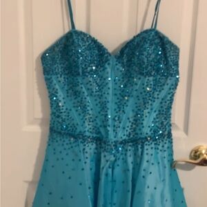 May Queen Shimmering Aqua Gown